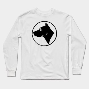 Dog Head in a Circle Long Sleeve T-Shirt